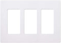 Lutron Claro Light Switch Cover Plate, 3 Gang Wallplate, for Decorator Light Switches, Rocker Light Switch Cover, Outlet Cover, Screwless Switch Plate Cover, Gloss, CW-3-WH-24, White, 24 Pack