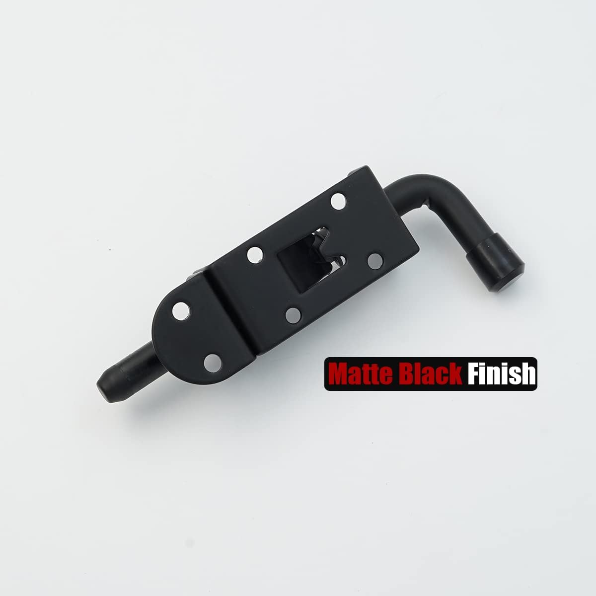 JQK Spring Loaded Latch Pin, 304 Stainless Steel Barrel Bolt Thickened 2mm Door Lock, 5 Inch Black (4 Pack), HSB300-BK-P4