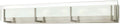 Hinkley Latitude Extra Large Six Light Bath Vanity - Modern, Inside Etched Clear Glass Panel, Bulbs Included - Brushed Nickel Finish