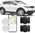 Tracker Device for Vehicles,GPS Car Tracker Works with Apple Find My(iOS Only),Anti-Lost Car Locator,Mini Hidden Car Tracker with Magnetic Case (2PCS White Tracker, Black Magnetic Case)