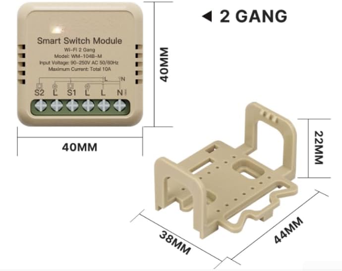 Smart Switch Matter WiFi Module Compatible With Smart Things Retrofit Dual Control Remote Operation