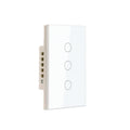 WiFi Smart Light Switch 118X72X34MM Need Neutral Wire,2.4GHz Wi-Fi Touch Switch,Work with Smart Life/Tuya App, Compatible with Alexa and Google Home, White 3 Gang