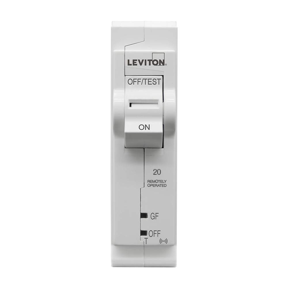 Leviton 2nd Gen Smart Circuit Breaker with Remote Control, GFCI, 1-Pole 20 Amp, 120-Volt, 10kA Interrupt Rating, LB120-GST