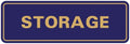 Standard STORAGE Door/Wall Sign - Blue/Gold - Large (10 Pack)