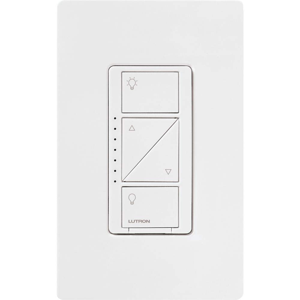 Lutron Caseta Original Smart Dimmer Switch (Lutron Smart Hub Required), for LED Lights, 150 Watt, Single-Pole/3-Way, No Neutral Required, PD-6WCL-WH, White, 4-Pack