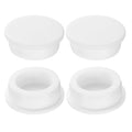 uxcell 4Pcs Silicone Hole Plug, Waterproof Round Rubber Stoppers Bottle Seal Plugs Tube Pipe End Caps for 38mm/1.5" Hole for Bathtub Bottle, White