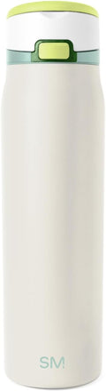 Simple Modern Mesa Loop Water Bottle with Covered Straw and Handle | 30oz Cup Holder Friendly Insulated Stainless Steel Bottles for Travel, Sports and School | Coconut