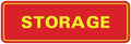 Standard STORAGE Door/Wall Sign - Red/Yellow - Medium (10 Pack)