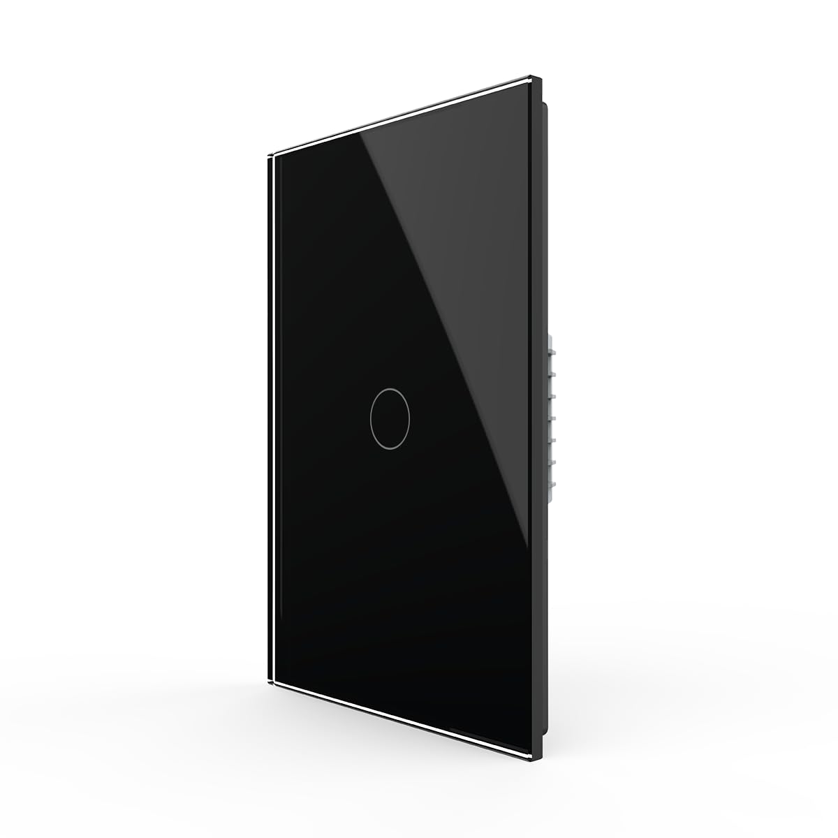 LIVOLO Modern Electrical Wall Light Switch 1Gang Tempered Glass Panel 2 Pole Wall Touch Light Switch with Led Indicator,No Neutral Wire 3Way (1Gang Black)