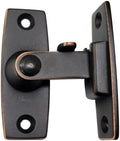 QCAA 2.5" Heavy Forged Solid Brass Door Latch, 90 Degree Right Angle Door Latch Buckle for Doors & Windows, Aged Classic Bronze, 1 Pack, Made in Taiwan