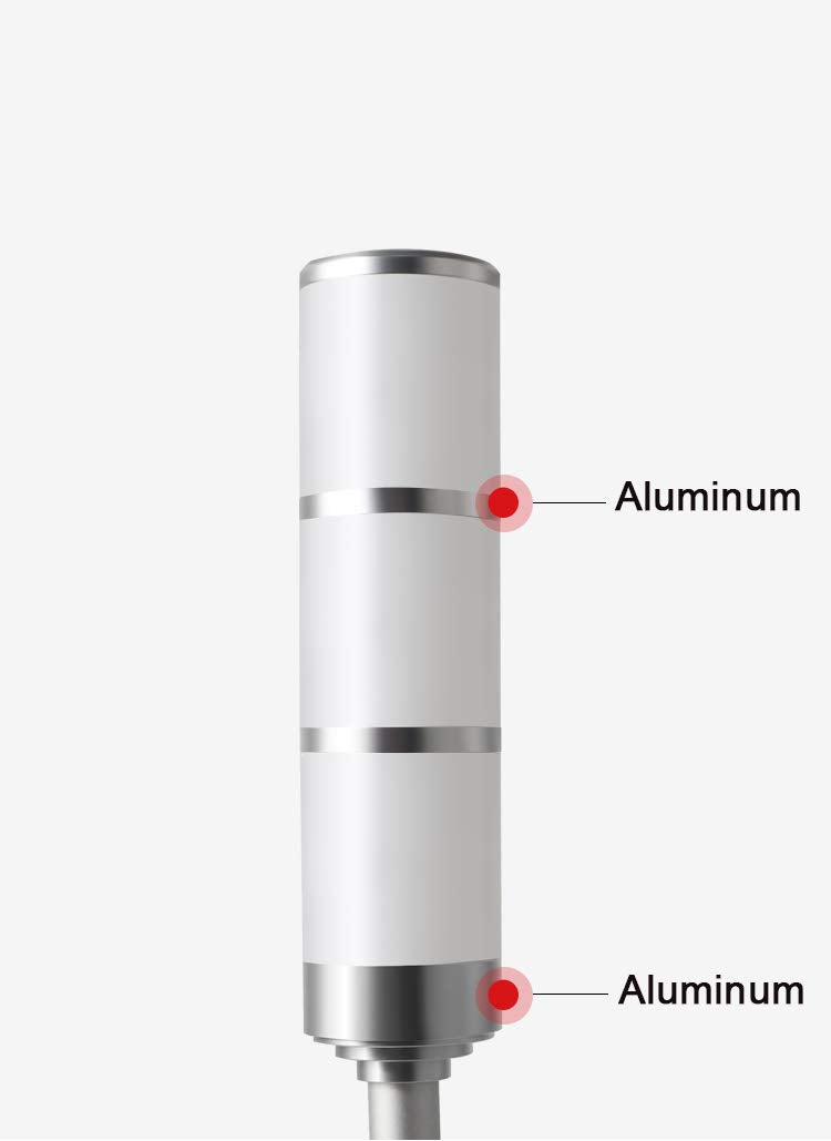 Led Warning Lamp Aluminum Led 3 Color Indicator Light 3W 24V Workshop Machine Signal Buzzer Stack Tower Light Alarm (24V)