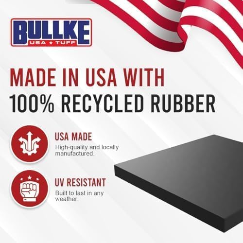 USA Made RV Leveling Jack Flex Pads 12" – Heavy-Duty Rubber Jack Pads (4-Pack) – Non-Slip, Shock-Absorbing Stabilizer Mats for Camper & Trailer – Prevent Sinking & Sliding