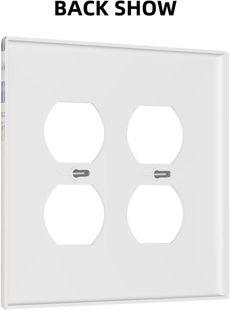 Decorative Outlet Covers Rustic Blue White Flowers Floral Penoy 2 Gang Wall Plate Cover Double Duplex Receptacle Two Switch Light Switch Cover Plate Jumbo Dual Face Plate