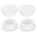 uxcell 4Pcs Silicone Hole Plug, Waterproof Round Rubber Stoppers Bottle Seal Plugs Tube Pipe End Caps for 31mm/1.22" Hole for Bathtub Bottle, White