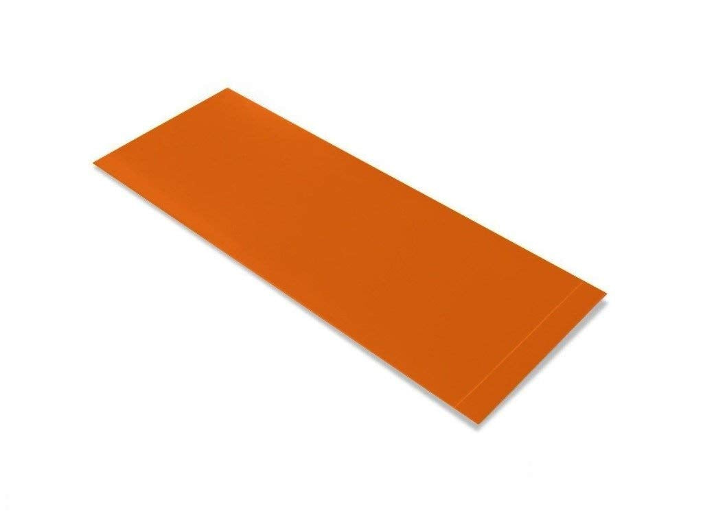 Mighty Line Floor Marking Tape Strips, Pre-Cut, Peel and Stick Adhesive, Industrial Quality, Orange, 2" by 10" Segments