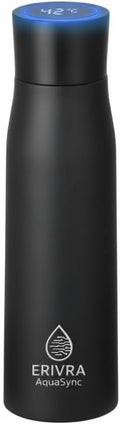 AquaSync Smart Self-Cleaning Water Bottle 17oz Stainless Steel with UV-C Light and Temperature Display