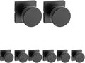 Kwikset Pismo Interior Passage Door Knob, Handle for Closet and Hallway Doors, Non-Locking Doorknob in Matte Black, with Microban Protection, Square Rose (Pack of 4)