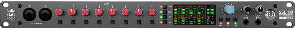 Solid State Logic SSL 18 USB-C Audio/MIDI Interface Bundle with Solid State Logic ALPHA 8 AD/DA Converter/Expander and USB-C Audio Interface
