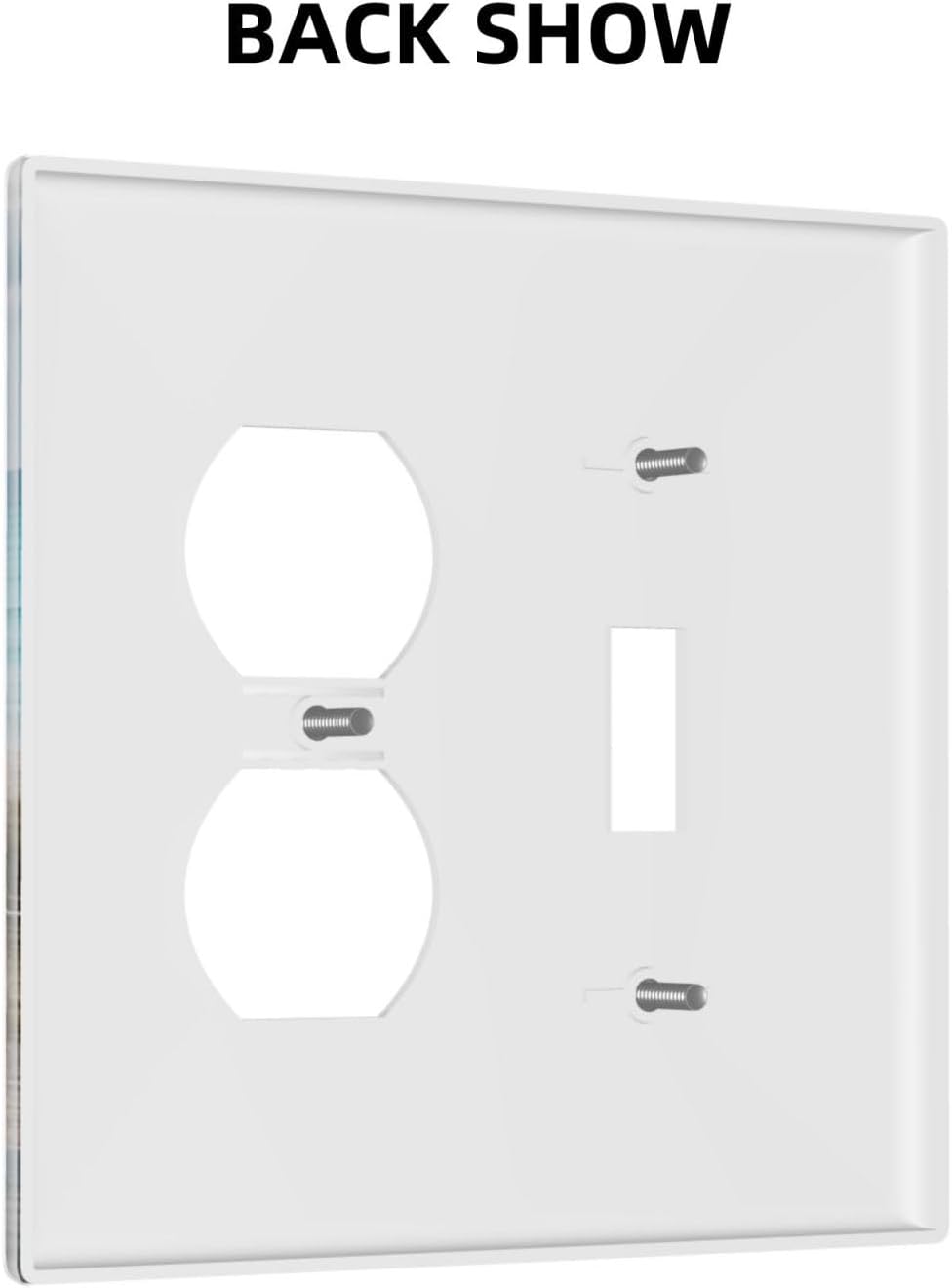 Decorative Outlet Covers Coastal Beach Ocean Seaside View 2 Gang Light Switch Cover Plate Single Toggle Duplex Wall Plates for Electrical Outlets Switch Plate Covers for Bedroom Home Decor