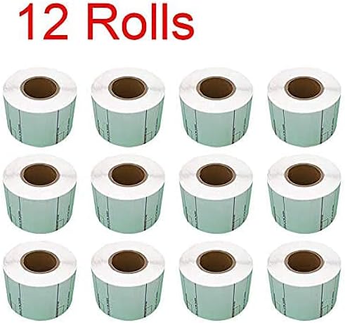 VisionTechShop LST-8020 Printing Scale Label, 58 x 60 mm, UPC/Ingredients 12 Rolls of 500 Labels
