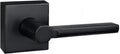 1 Pack Dummy Door Levers in Matte Black, Heavy Duty Interior Handle Lock for Closet Pantry, Non-Turning, Single Sided, Reversible for Left/Right Hand