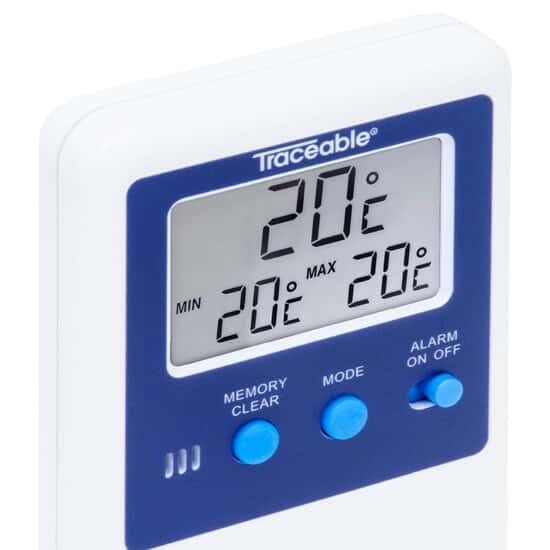 Traceable Calibrated Digital Fridge Thermometer/Freezer Thermometer with Bullet Probe, –58 to 158 Fahrenheit, 1 Resolution, Accuracy of 1 Degree Celsius