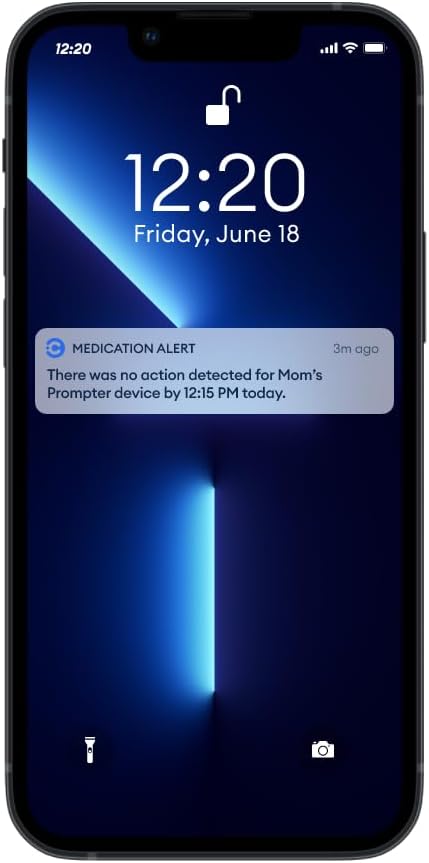 Prompter Connected Pillbox, Smart Pill Reminder Management with Lights, Cell Alerts, Caregiver Monitoring and Notifications for Potential Missed Doses, Organize Pills and Stay Organized