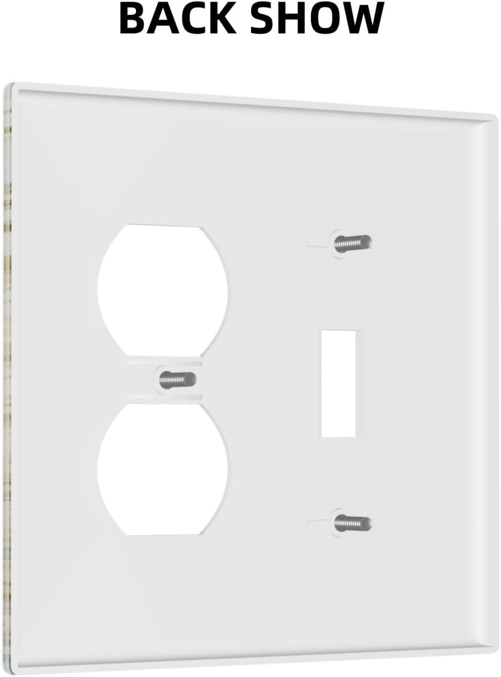White Wildflowers Daisy Vintage Floral Wallplates 1 Toggle 1 Duplex Switch Plate Electrical GFCI Faceplate Decorative Light Switch Covers for Bed Room Living Room Decor