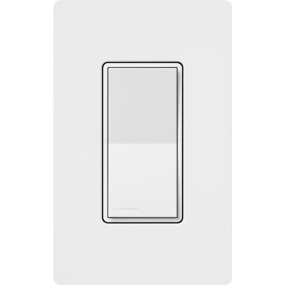 Lutron Sunnata On/Off Accessory Switch with Wallplate, only for use with Sunnata LED+ Dimmers, ST-ASW-WH, White