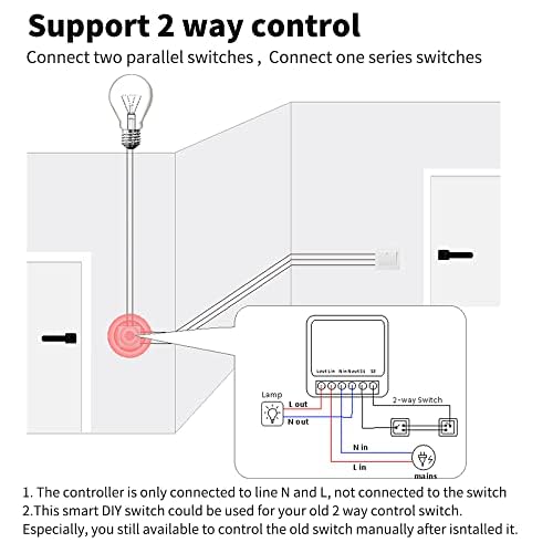 ZigBee3.0 Smart Switch Mini Relay Switch, ZigBee Smart Light Switch Need Zigbee Hub Work with Tuya Smart Life APP Smart Button Scene Remote for Tuya Smart Home Devices (4)