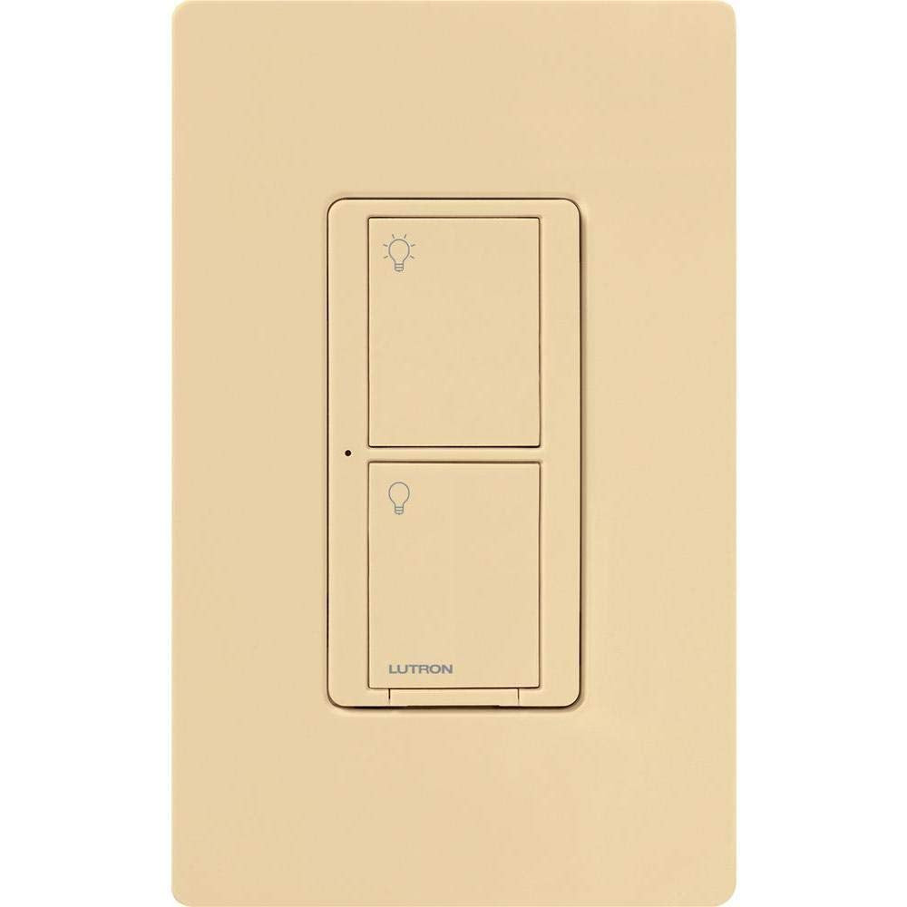 Lutron Caseta Original Smart Light Switch (Lutron Smart Hub Required), for Home, LED Lights, and Fans, 6 Amp, Single-Pole/3-Way, Neutral Required, PD-6ANS-IV, Ivory