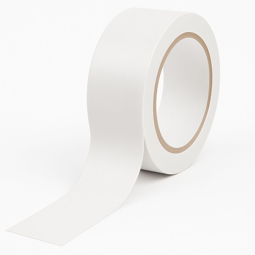 GTSE 2 inch x 108 ft White PVC Vinyl Floor Tape, Safety Marking Tape, 6 mil Thick, Suitable for Dance Floors, Gyms, Warehouses, Sports Facilities