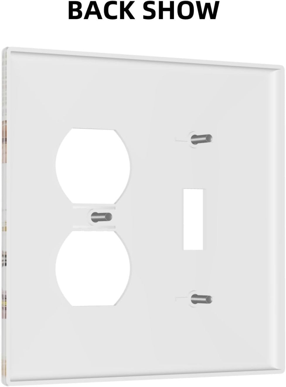 Decorative Outlet Covers Rustic White Butterfly Flowers Leaves 2 Gang Wall Plate Cover Single Toggle Duplex Combo Two Switch Light Switch Cover Plate Jumbo Dual GFCI Faceplate