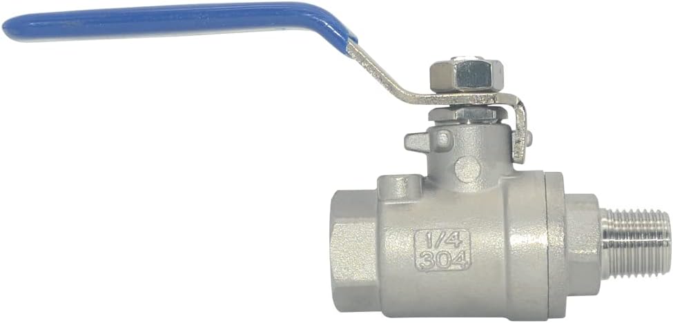 DAN SPEED 1/4 Inch Male x Female NPT Ball Valve S304 Stainless Steel,Full Port Heavy Duty for Water, Oil, and Gas,1000WOG (1/4 inch)