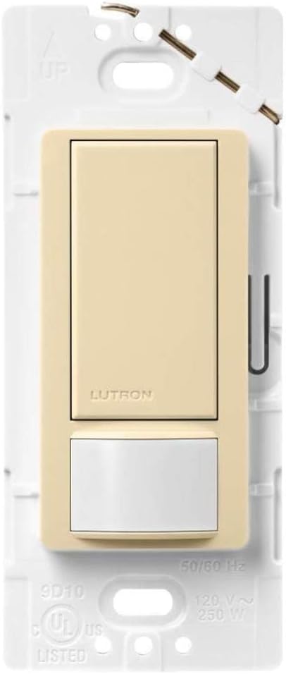 Lutron Maestro Motion Sensor Light Switch Indoor for Bathroom, Garage, Laundry Room, Closet, Occupancy Sensor Light Switch, Single-Pole, No Neutral, MS-OPS5M-IV
