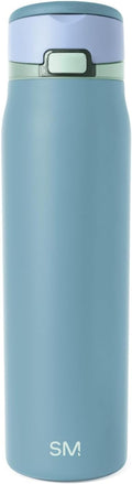 Simple Modern Mesa Loop Water Bottle with Covered Straw and Handle | 30oz Cup Holder Friendly Insulated Stainless Steel Bottles for Travel, Sports and School | Glacier Bay