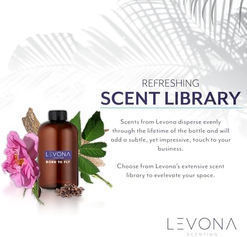 Levona Scent Waterless Diffuser - Essential Oil Aroma Smart Plug-in, Portable Machine for Whole House & Large Spaces, LCD, HVAC, With Cleaning Cloth, Covers 4000 sqft - Arosa 1500 (Scent Not Included)