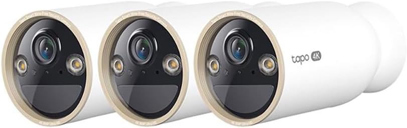 Tapo 4K Ultra HD Outdoor Battery Security Camera – Up to 200 Day Battery, Free Person/Vehicle Detection, Starlight Color Night Vision, Works w/Alexa and Google Home, MagCam 4K, 3-Pack