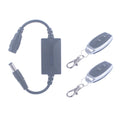 DC 3.6V-24V 5V Wireless Remote Control Switch 5.5mm x 2.5mm Plug Male Female 2 Transmitter 1 Receiver 12V Remote Switch for LED Light, Strip Fan Camera (DC 5.5*2.1mm 3.6V-24V/ 2* Controller)