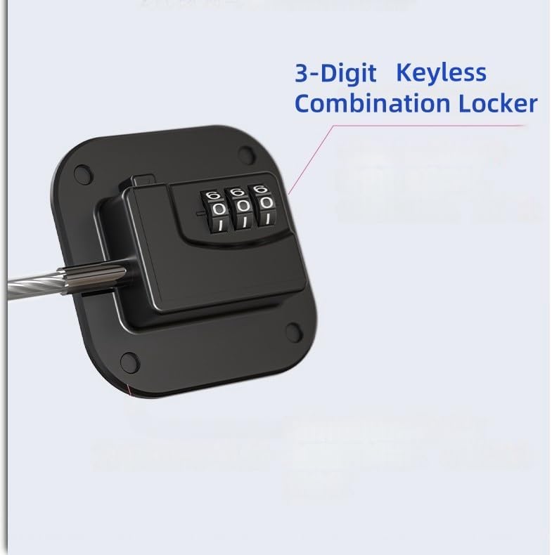 3 Digit Keyless Combination Locker Lock for Refrigerator, Cabinets, Drawers, Toilets, Wndows, Locker for Kids Safety, Easy Install, Black