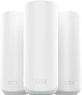 NETGEAR Orbi 370 Series Dual-Band WiFi 7 Mesh Network System for Home (RBE373) – Wireless Router + 2 Extenders, Security Features, 5 Gbps, Covers 6,000 sq.ft., 70 Devices, 2.5GB Internet Port, BE5000