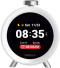 Dekala ChronoSense Alarm Clock for Bedroom Temperature Humidity, 7-Day Programmable 4 Alarms, 100dB Loud Gradual Alarm Clock Heavy Sleeper, IPS Screen Animation, Hourly Chime