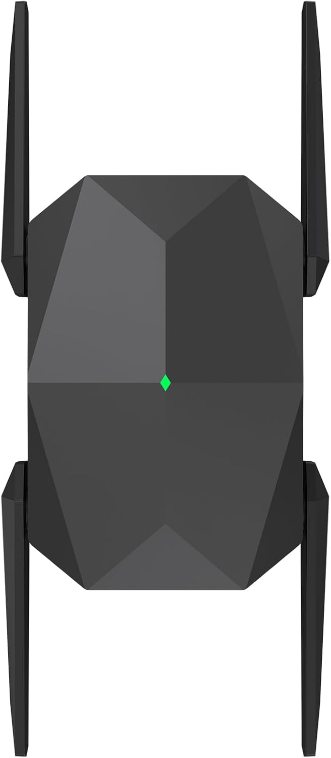 2025 AX3000 WiFi 6 Range Extender, WiFi Extender Signal Booster with Gigabit Ethernet Port, Dual Band (2.4G&5.8G) WiFi Repeater Cover up to 13888sp.ft, Faster Speed and Wider Cover(Black)