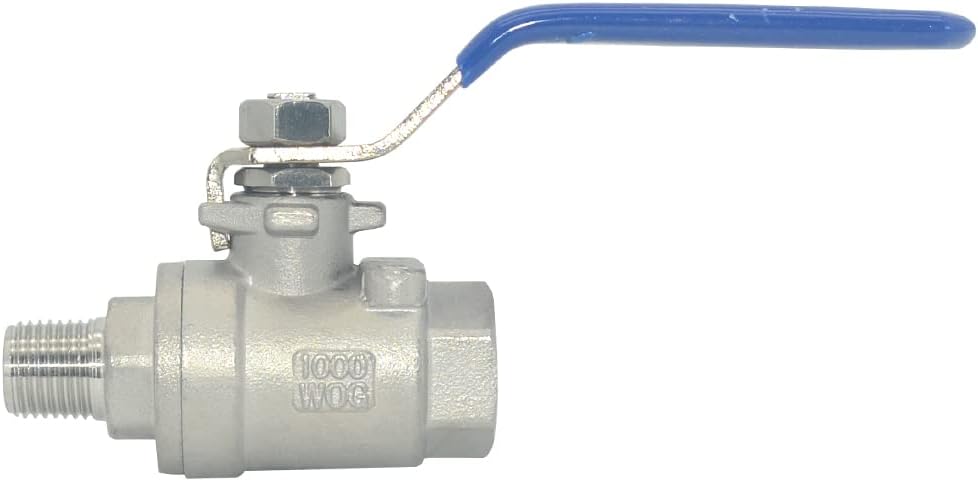 DAN SPEED 1/4 Inch Male x Female NPT Ball Valve S304 Stainless Steel,Full Port Heavy Duty for Water, Oil, and Gas,1000WOG (1/4 inch)
