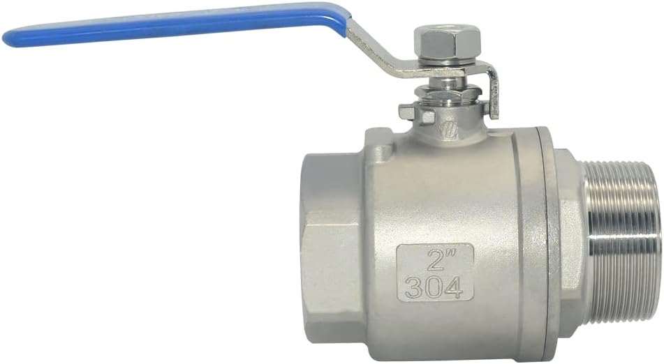 DAN SPEED 2 Inch Male x Female NPT Ball Valve S304 Stainless Steel,Full Port Heavy Duty for Water, Oil, and Gas,1000WOG (2 inch)