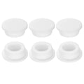 uxcell 6Pcs Silicone Hole Plug, Waterproof Round Rubber Stoppers Bottle Seal Plugs Tube Pipe End Caps for 29mm/1.14" Hole for Bathtub Bottle, White