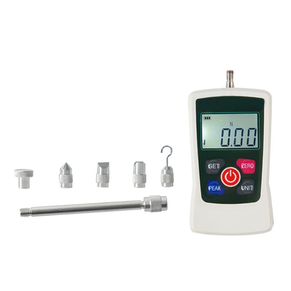 500N Digital Force Gauge Push and Pull Tester Meter with 4 Measurement Units N Kg Lb Oz, Automatic Backlight, Buzzer Alarm Function,1% Accuracy