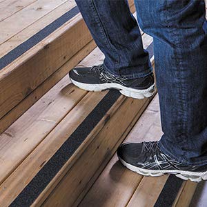 TAPEBEAR Grip Tape Anti Slip Traction Tape 4 Inch x 60Ft, Non Slip Tape Waterproof Heavy Duty Safety Tape for Indoor Outdoor Steps Stairs Treads, Strong Grip