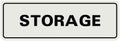 Standard STORAGE Door/Wall Sign - Lt Gray - Small (10 Pack)