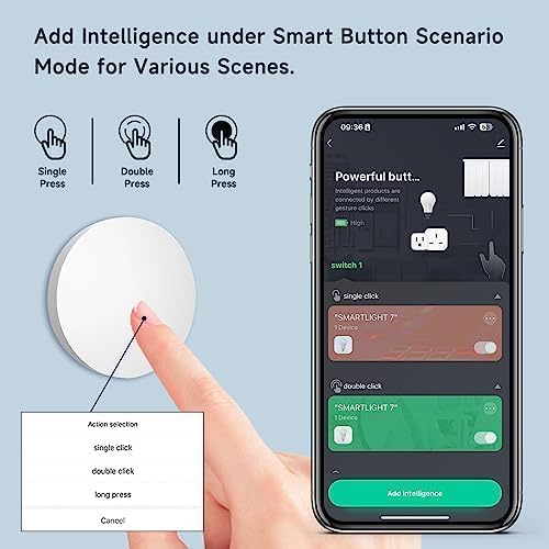 ZigBee3.0 Smart Remote Button Tuya Scene Remote, Need Zigbee Hub, Smart Switch ZigBee Remote Work with Tuya Smart Life APP (2)